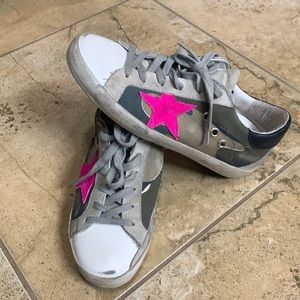 Golden Goose Superstar Camo Canvas - Pink star